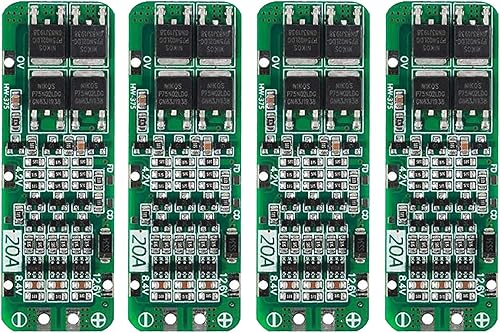 DIANN 4 piezas 3S BMS 18650 Placa de Protección de Batería de Litio Módulo de Protección del Cargador Li-ion 12.6V 20A PCB Placa de Protección BMS