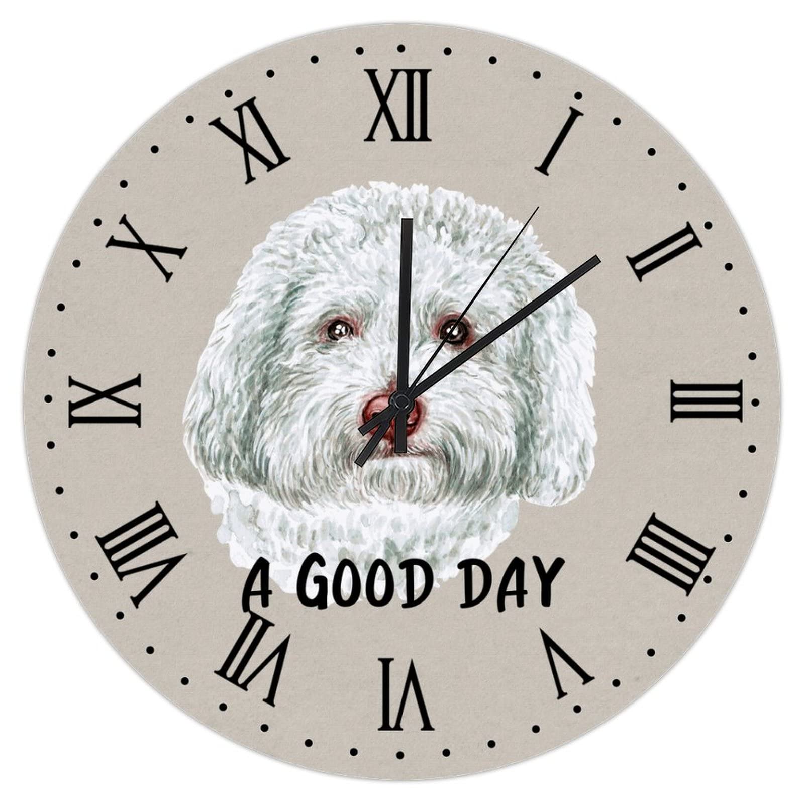 Horloge murale silencieuse à quartz en bois vintage A Good Day 38 cm