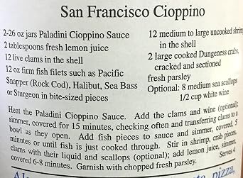 Paladini All Natural Cioppino Pasta Sauce, 26 oz., Case of 6 bottles