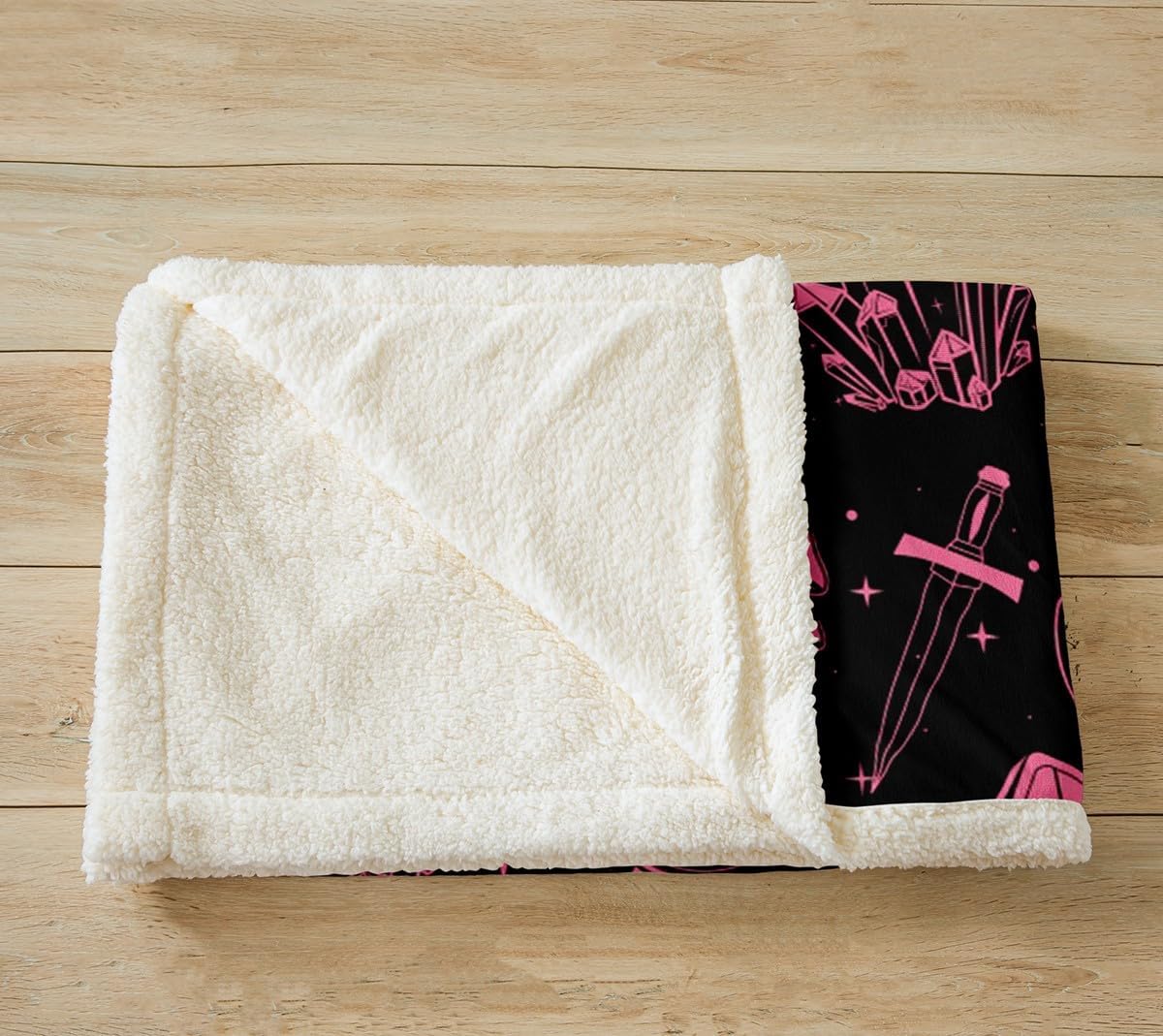 Halloween Skull Flannel Blanket,Gothic Pink Moth Mushroom Skeleton Fuzzy Blanket for Children Present,Hippie Art Girly Stars Galaxy Polyester Throw Blanket for Couch, Twin Size (60 x 80 Inch)