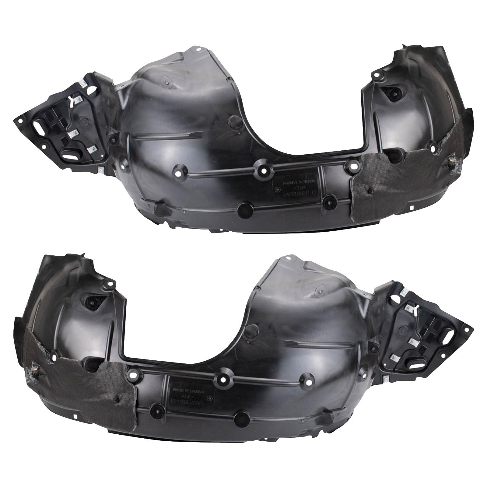 TRQ Front Inner Fender Liner Set | For 2016-2018 Honda Civic HO1248161 HO1249161