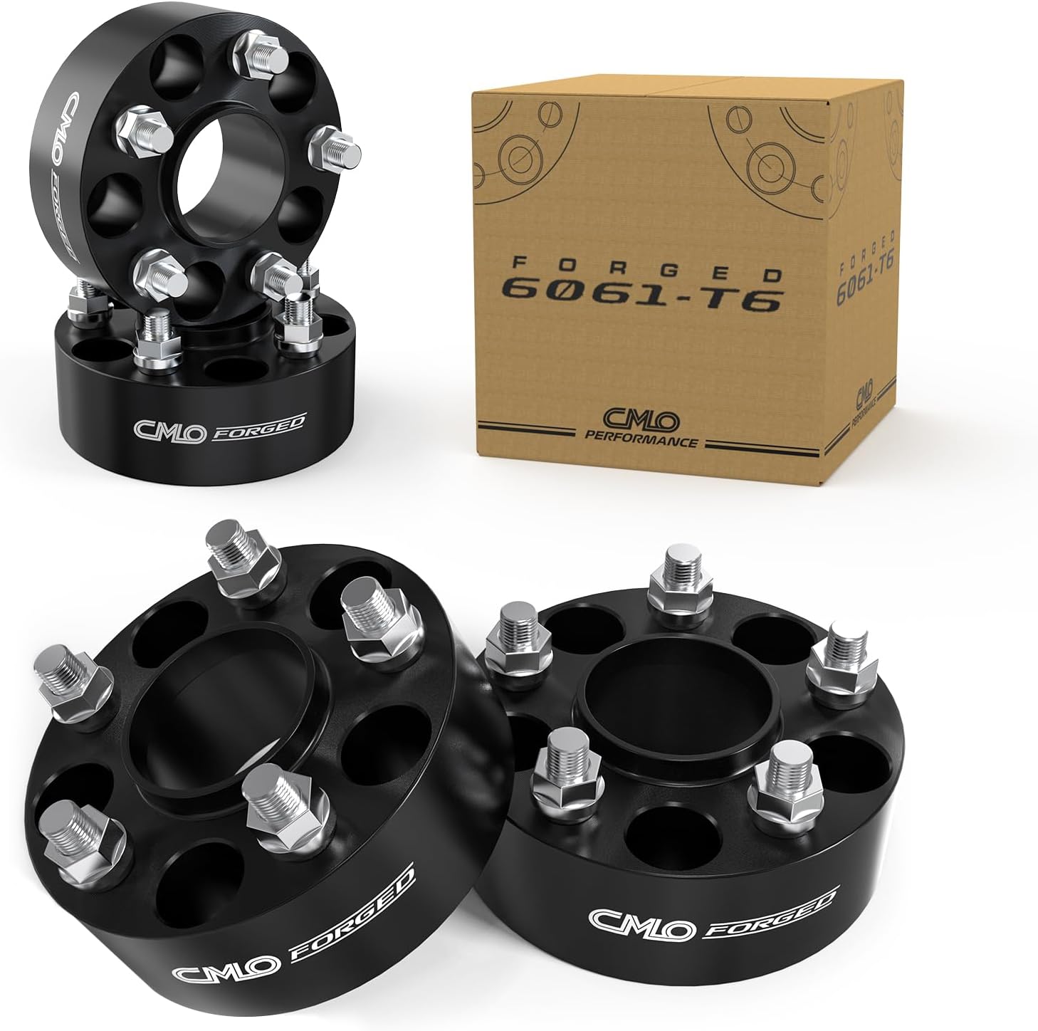 Customadeonly 5x108 Wheel Spacers 2" (50mm) Forged Black Hubcentric Compatible with Ford Fusion, Jaguar F-Type XF XJ XK XE S-Type X-Type, Lincoln LS MKZ MKC Continental (4pcs, 63.4mm, M12x1.5)