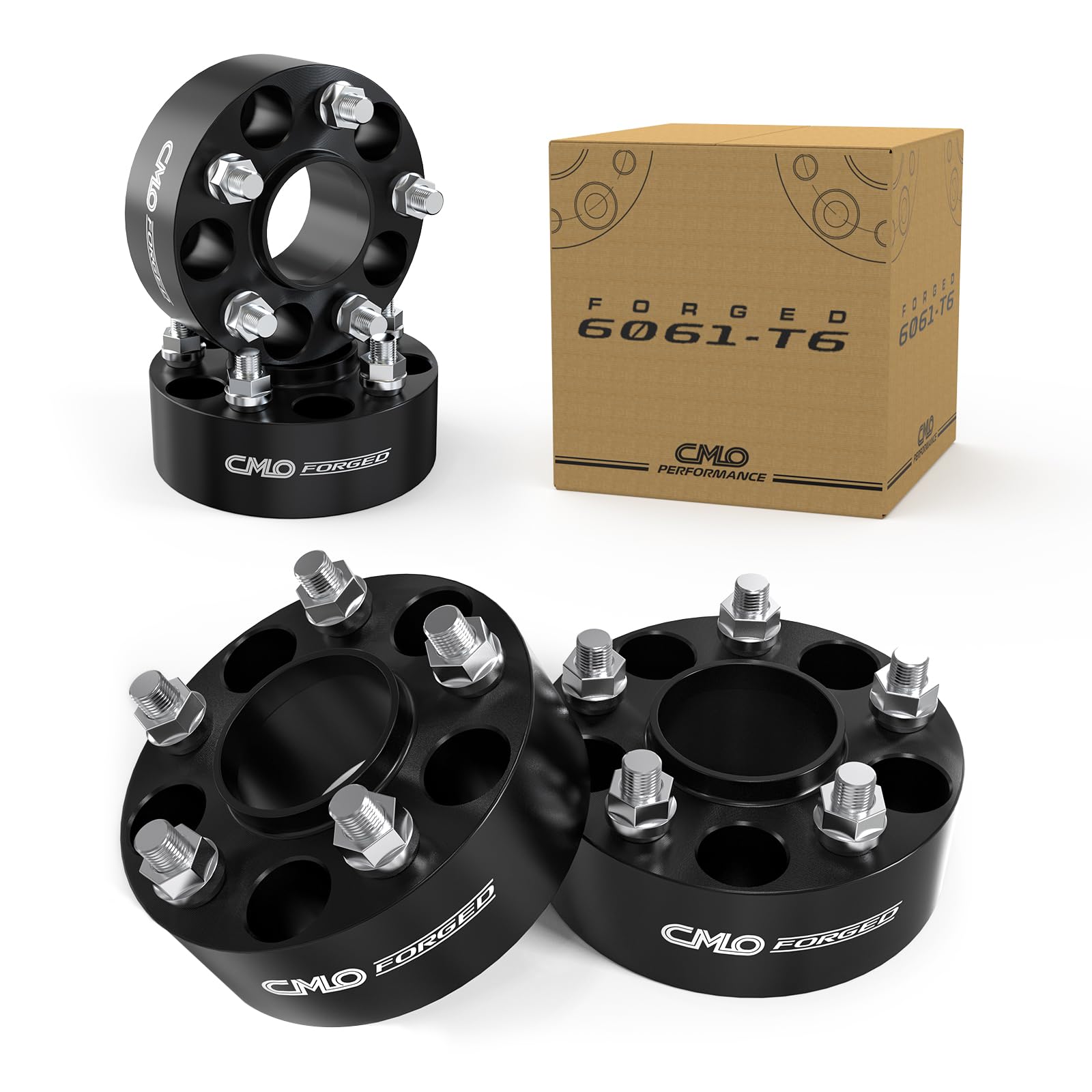 Customadeonly 5x108 Wheel Spacers 2" (50mm) Forged Black Hubcentric Compatible with Ford Fusion, Jaguar F-Type XF XJ XK XE S-Type X-Type, Lincoln LS MKZ MKC Continental (4pcs, 63.4mm, M12x1.5)