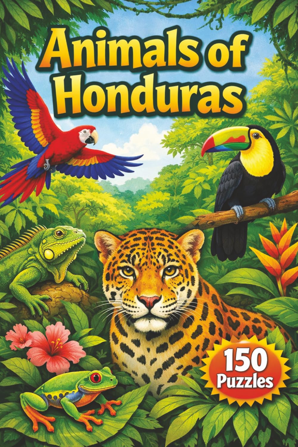 Animals of Honduras Word Search: 150 Wildlife-Themed Puzzles