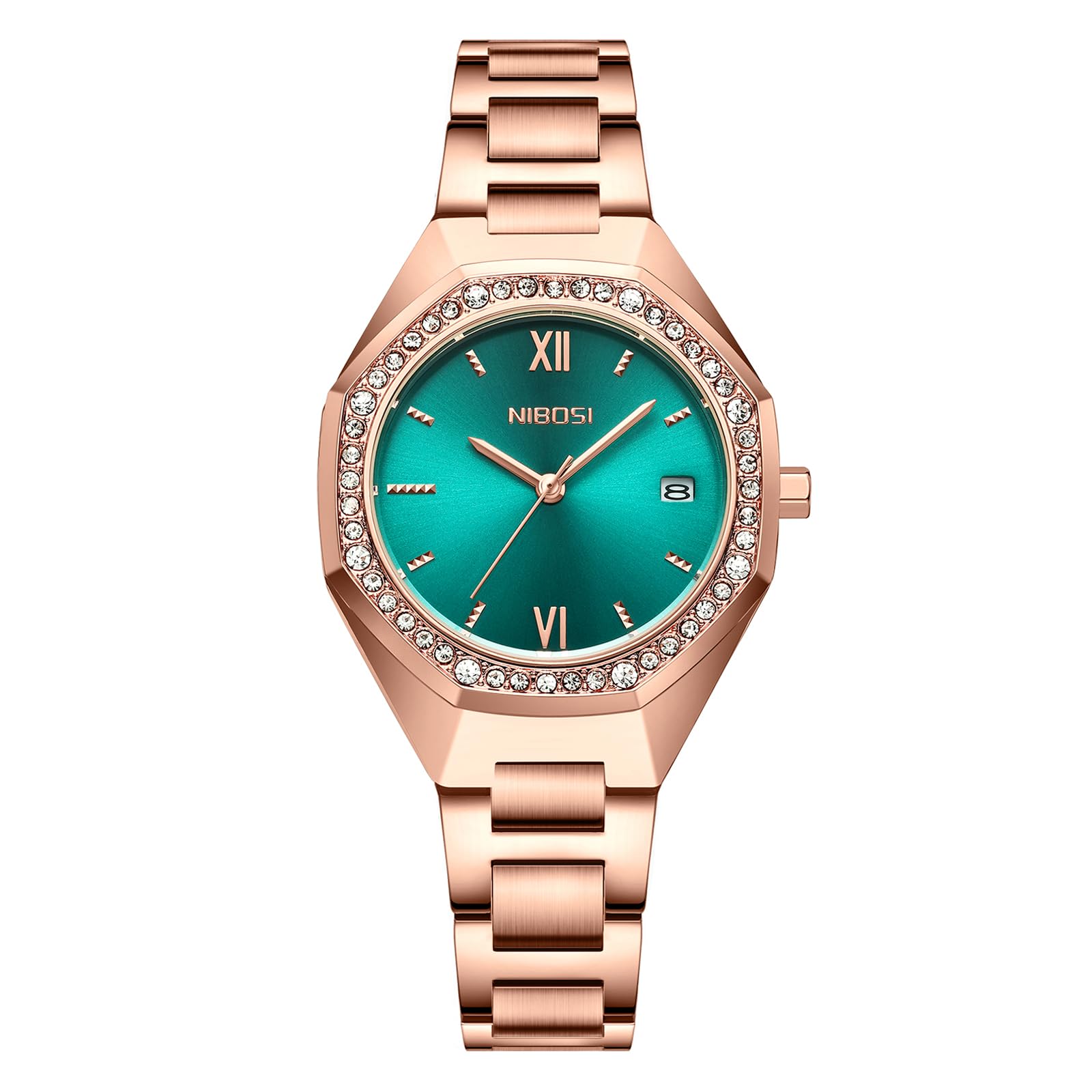 NIBOSI Womens Watch Analog Rose Gold Dial Quartz Watches for Women Fashion Minimalism Waterproof Stainless Steel Casual Wrist Watch for Ladies Birthday Gift (B0D145FQ38) Amazon Price History, Amazon Price Tracker