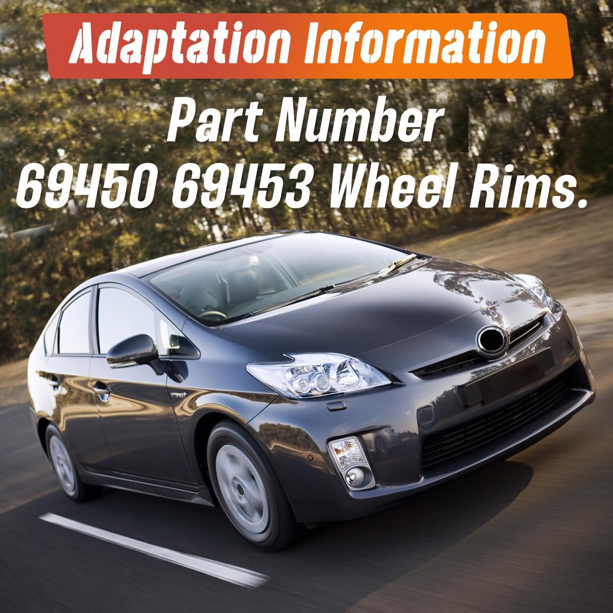 4Pcs 57mm(2.23in) Wheel Center Caps Wheel Rims Replacement Black Hub Caps, Compatible with 2001-2009 Prius Rim Caps OD: 57mm(2.23in) ID: 50mm(1.97in)