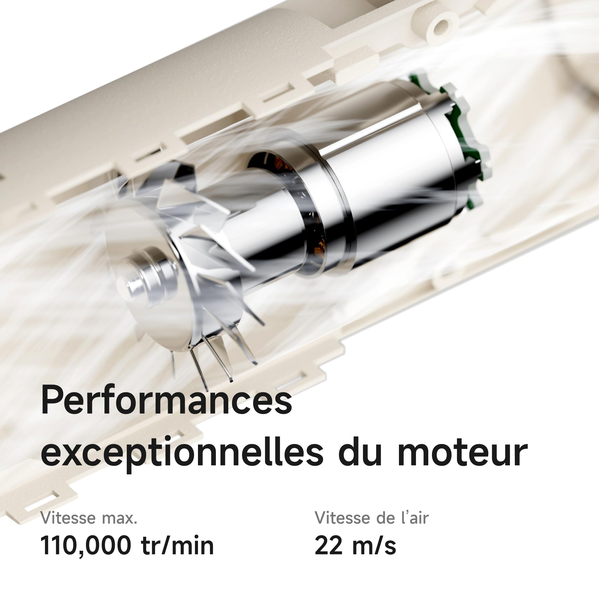 Laifen Neo Special Sèche Cheveux, Embout Mag. Soin et Lissage, Starlight | 110k tr/min, 200M ions nég., séchage 3min, 59dB, mode soin 58℃, contrôle temp. 100x/s.