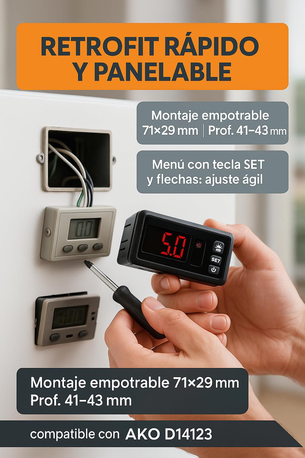 RO - Linea Bianca® - TERMOSTATO AKO-D14123