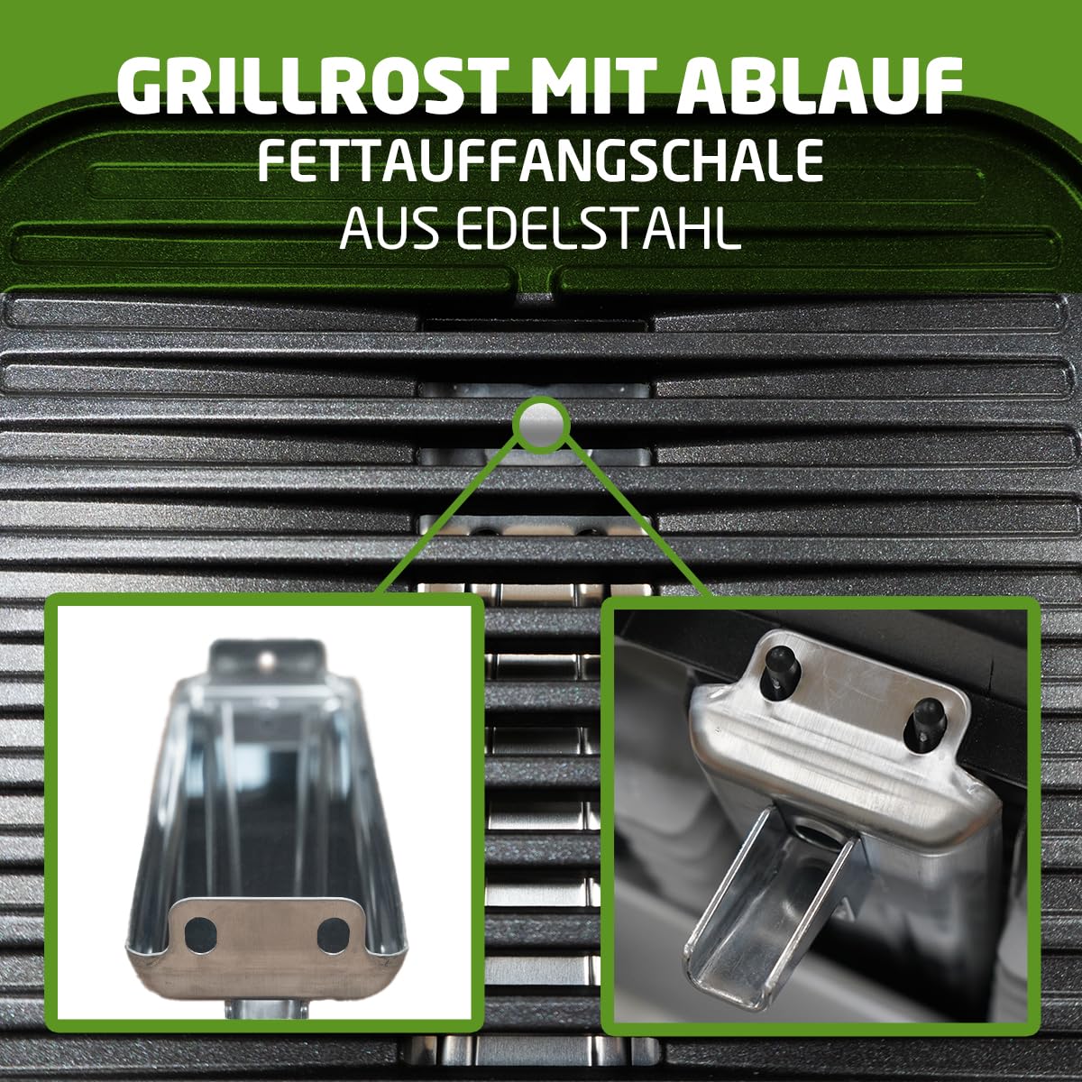 Amig - Camping Gas BBQ01, Tragbare Küche, Grillkocher - Aluminiumguss Grillplatte, Mit Edelstahl-Fettauffangschale, 1,8 kW Leistung, Kompatibel mit B-250 Kartuschen