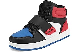 Boys Velcro Sneakers: LilLegends Skyhigh Basketball Shoes for Kids