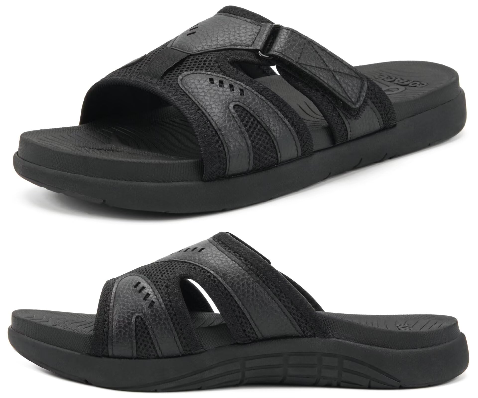 Mens Sport Recovery Sandals Plantar Fasciitis Soft Cushion Lightweight Orthotic Slides fo…