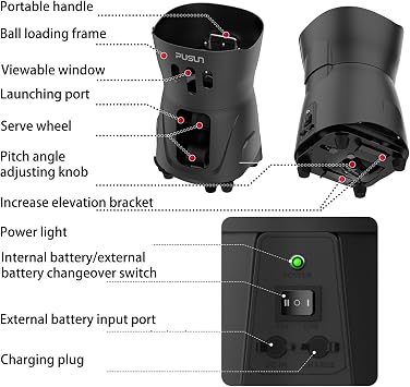 Pro-Compact Ace: Enhanced Portable Tennis Ball Machine | Beginner-Friendly & Powerful | Advanced Features for On-the-Go Practice | Ideal for Skill Improvement