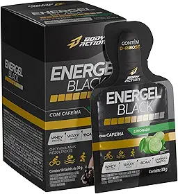 Energel Black 10 Sachês Sabor Limão Bodyaction