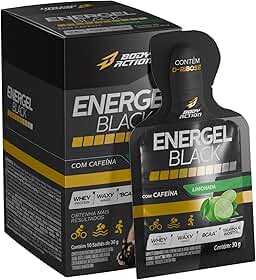 Energel Black 10 Sachês Sabor Limão Bodyaction