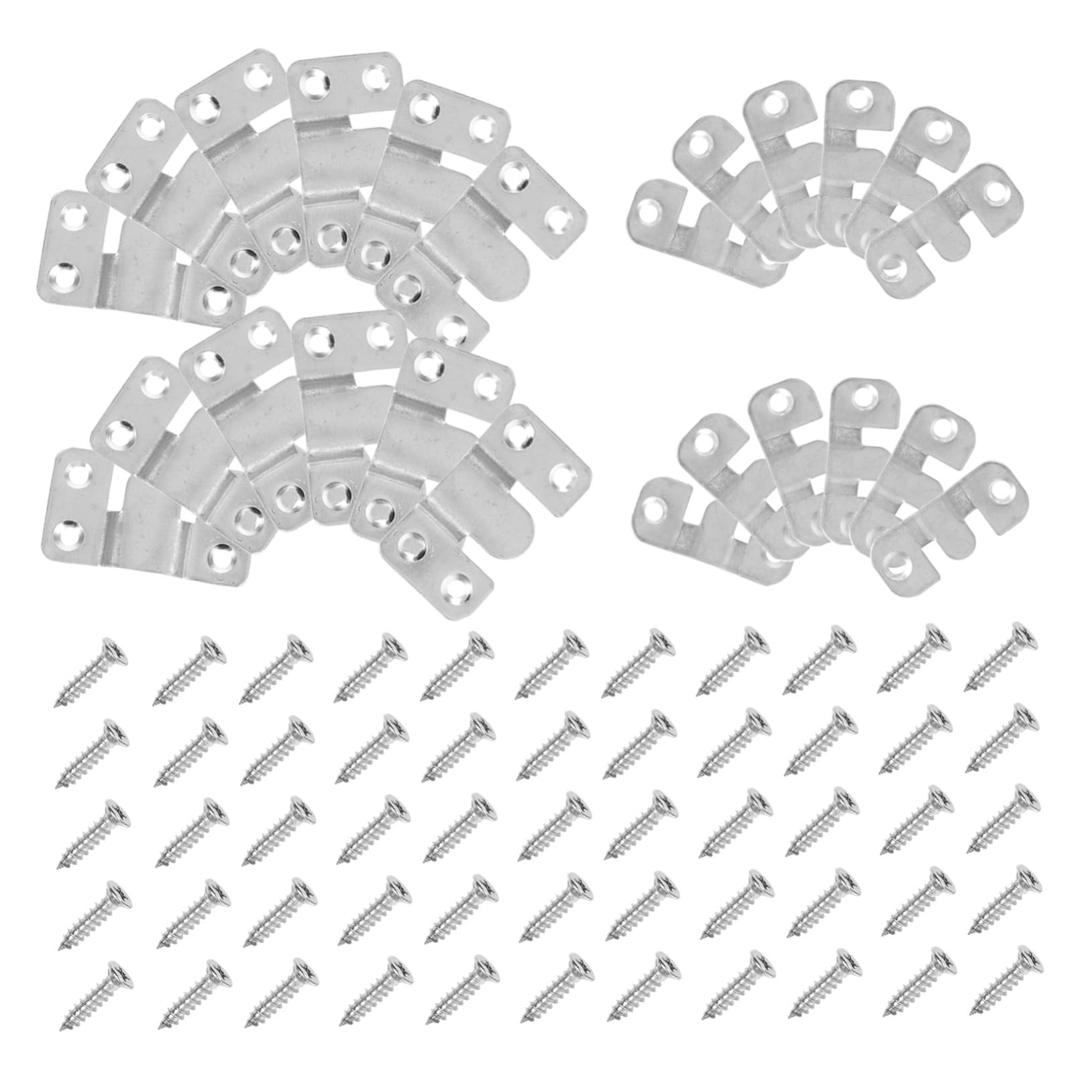 Kit de petits supports encastrables en acier inoxydable avec vis de fixation murale