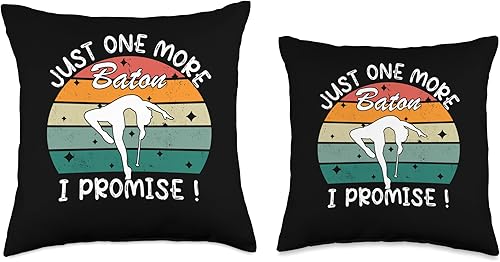 Miniatura 3 de Cool majorette baton twirling gifts Just one Promise-Baton Twirler Gymnastics Throw Pillow, 18x18, Multicolor
