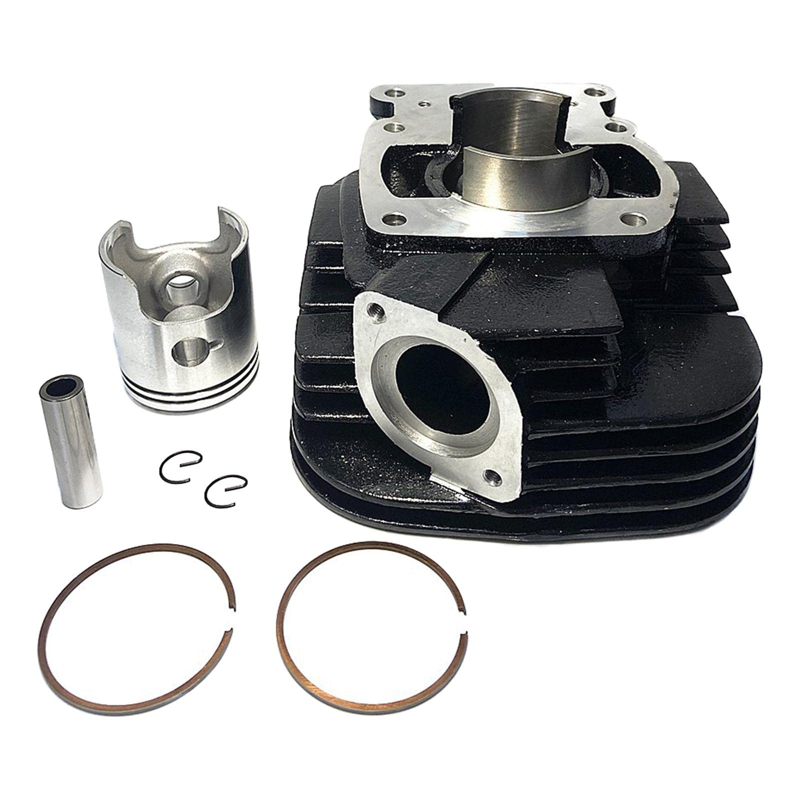 Milageto Kit Cilindro Pistón para TS125 Dos Aros Pistón Juego Juntas Pasador Aleación de Aluminio Componentes Motor Recambio Directo Adecuado para