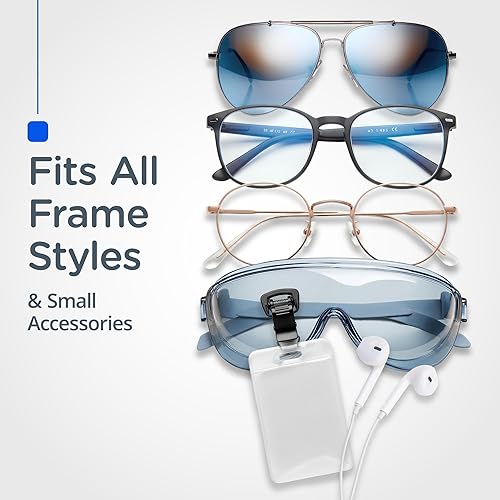 Miniatura 3 de Readerest Magnetic Eyeglass Holder - Set of 2 - Strong and Secure, Easy Clip-On Holder for Eyeglasses, Sunglasses, ID Badges, Black