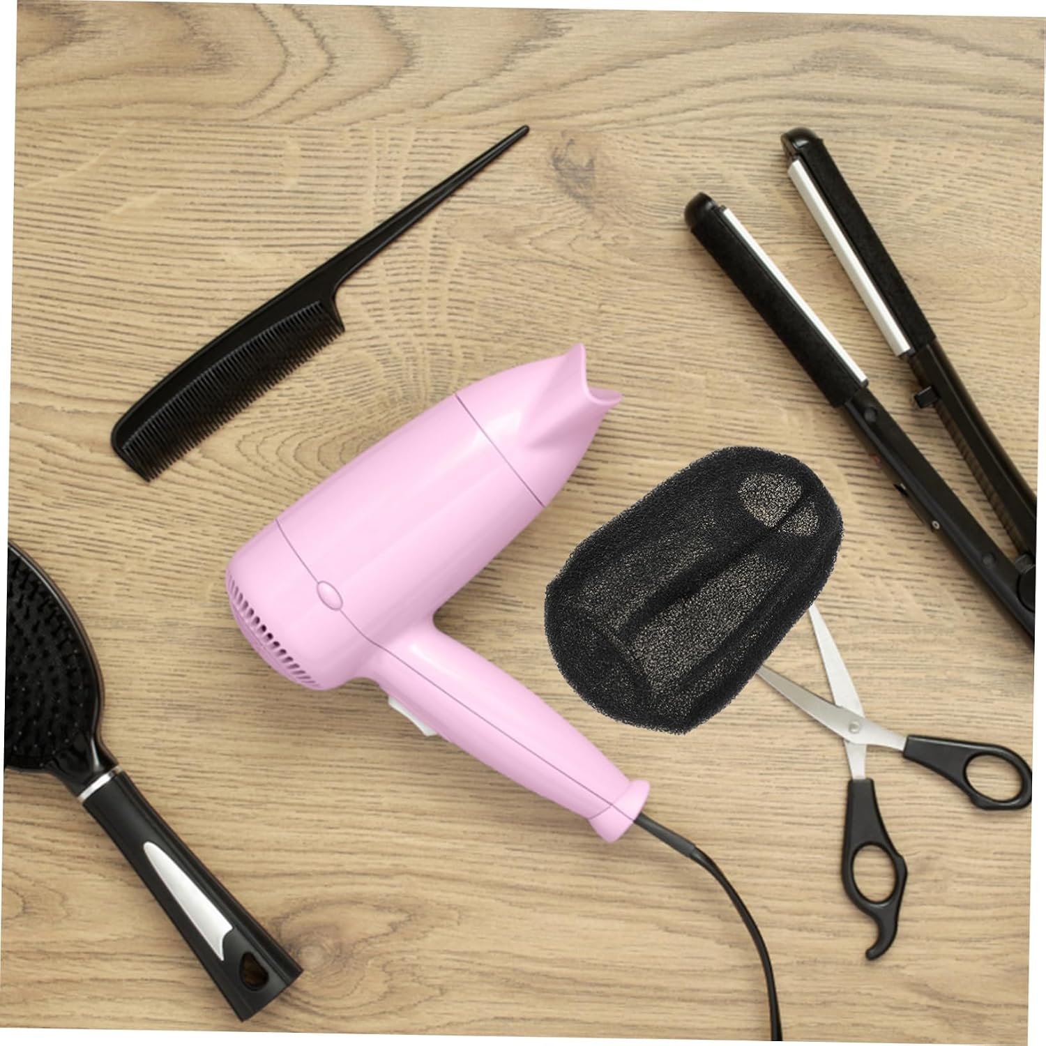 Universal Hair Dryer Diffuser Attachment Scalding Sponge for Blow Dryer Portable Hairdressing Supply for Home Salon Fits Most Standard Blow Dryers Black