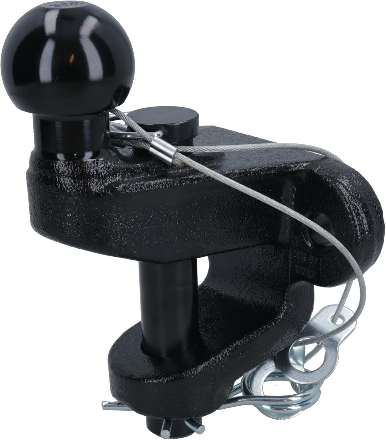 3.5 Ton Towing Ball & Pin Hitch, 50mm Ball, 25mm Pin, Black by AB Tools Online