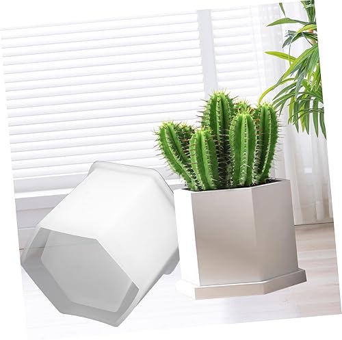 Miniatura 2 de COHEALI 1 juego de mesa de resina epoxi de mesa de resina epoxi maceta moldes de silicona moldes de hormigón Molde de para Resina de escritorio