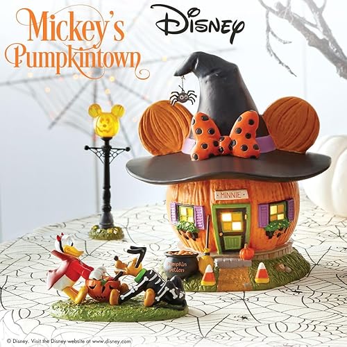 Miniatura 2 de Department 56 Disney Village Halloween Minnie Mouse Pumpkintown House - Edificio iluminado, 7.76 pulgadas, multicolor