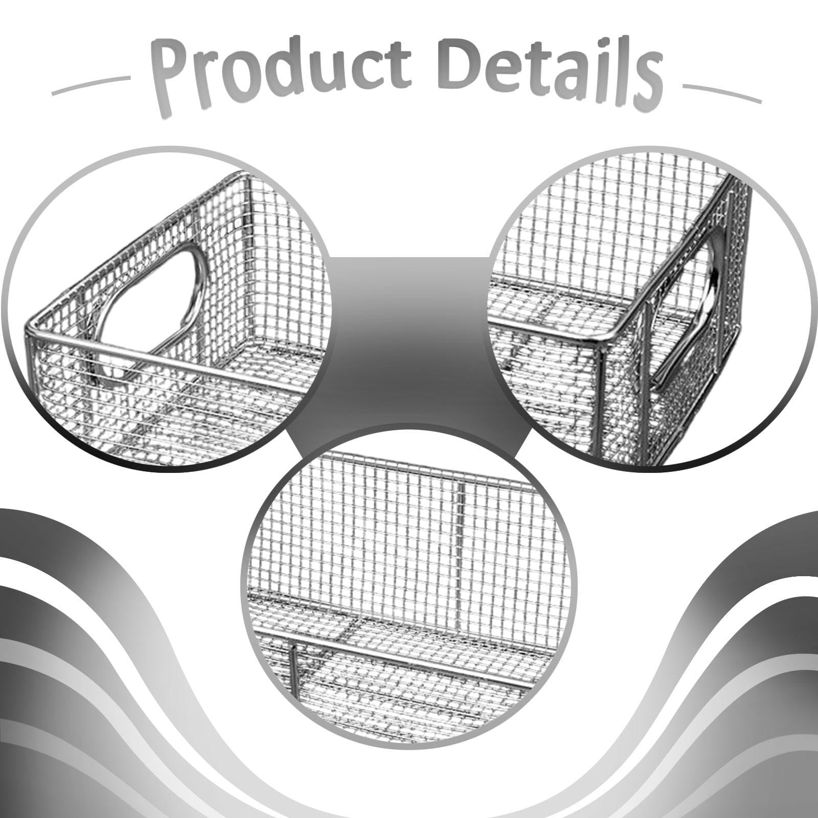 per friggitrice, scolapasta da cucina, rettangolare, per friggere e servire alimenti per cucine commerciali, 30x20x10 Centimetri
