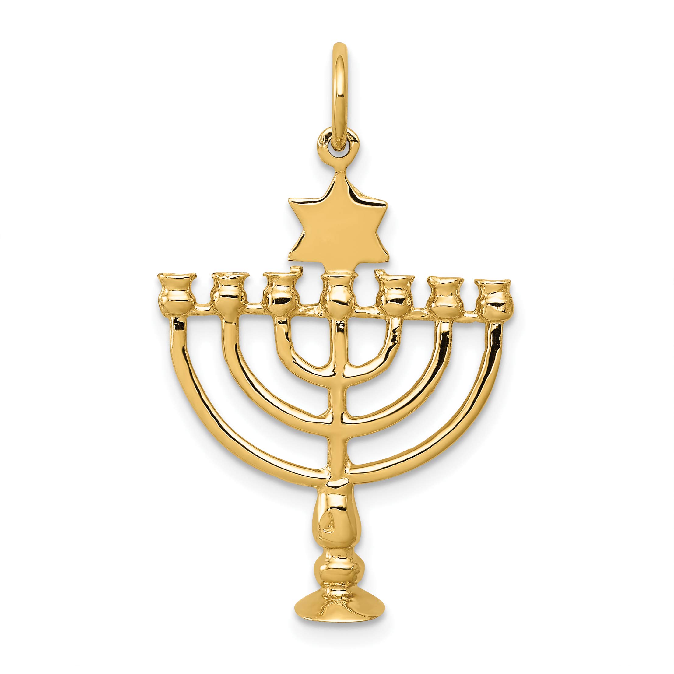 14k Menorah Charm