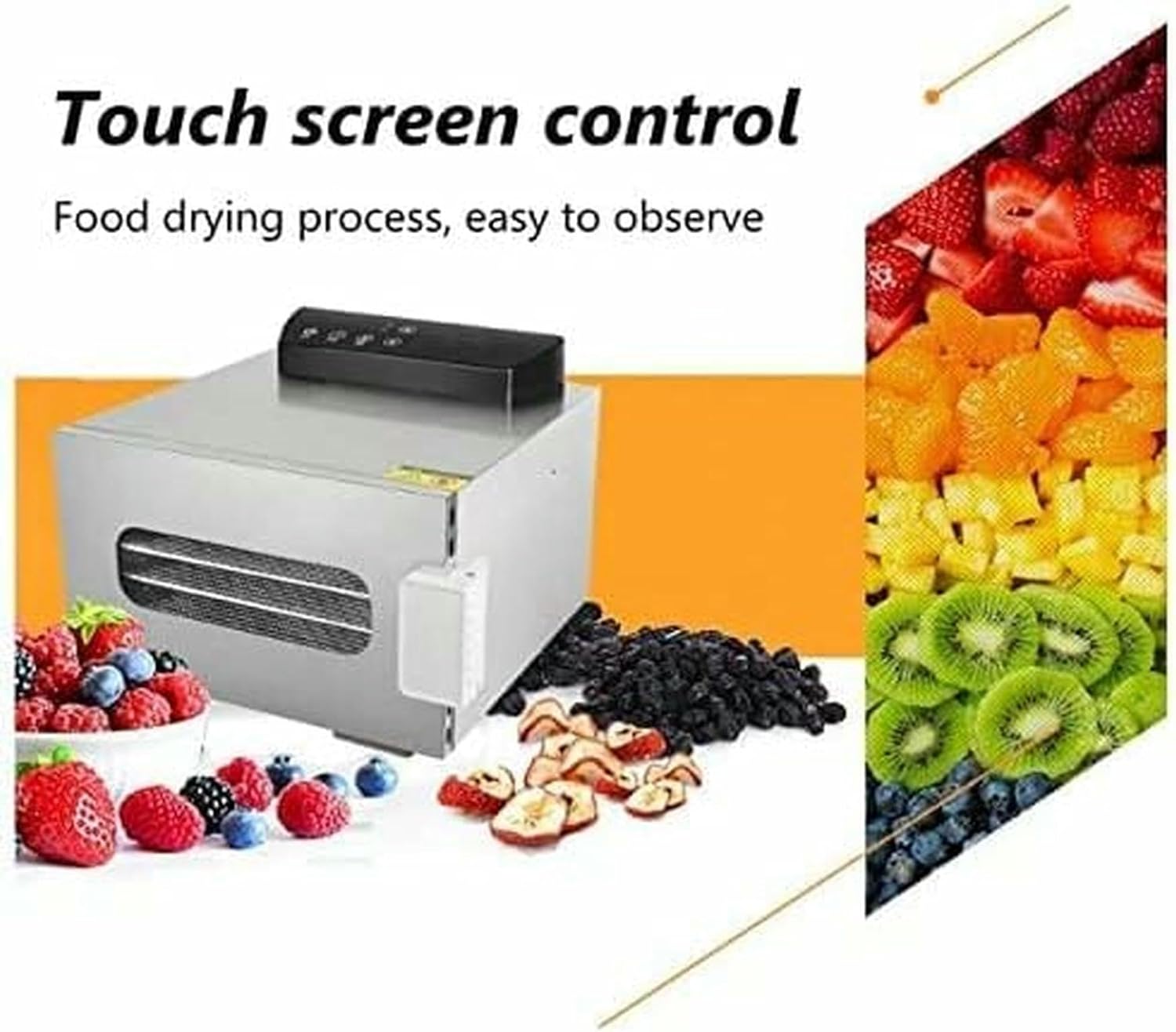 Stainless steel food dehydrator, snack dehydrator, fruit, vegetable, herb, meat