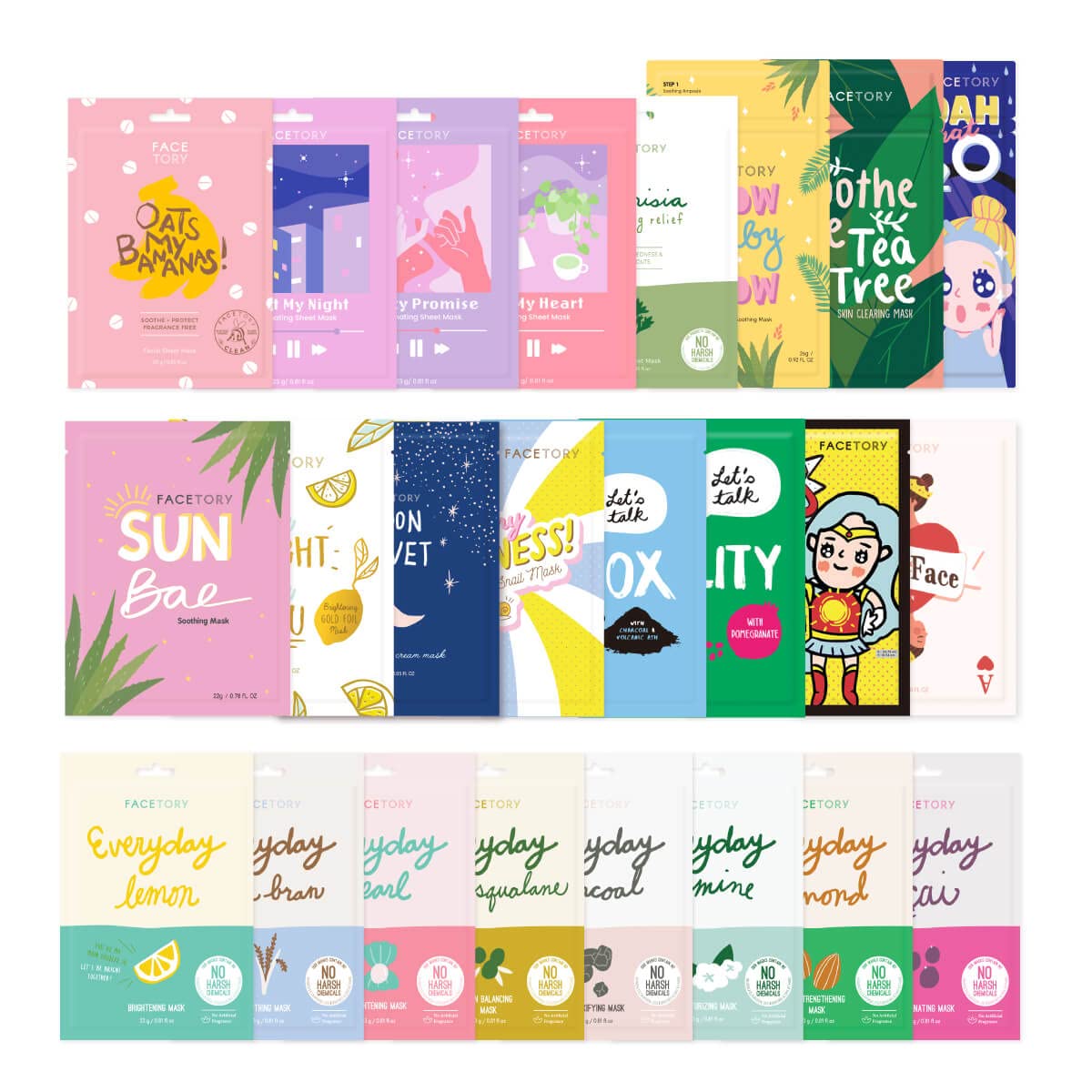 FACETORY Sheet Mask Collection
