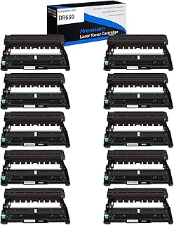 KCMYTONER 10 Pack Compatible Drum Unit Replacement for Brother DR630 DR-630 to use with DCP-L2540DW DCP-L2540DW HL-L2360DW HL-L2380DW HL-L2300D HL-L2340DW MFC-L2705DW MFC-L2707DW Printers