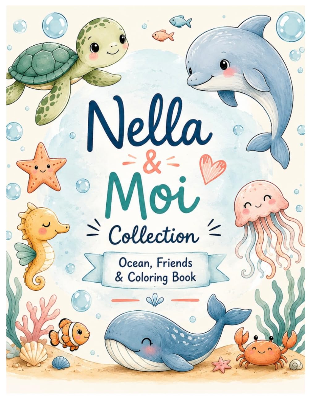Nella & Moi collection: Ocean, friends & coloring book