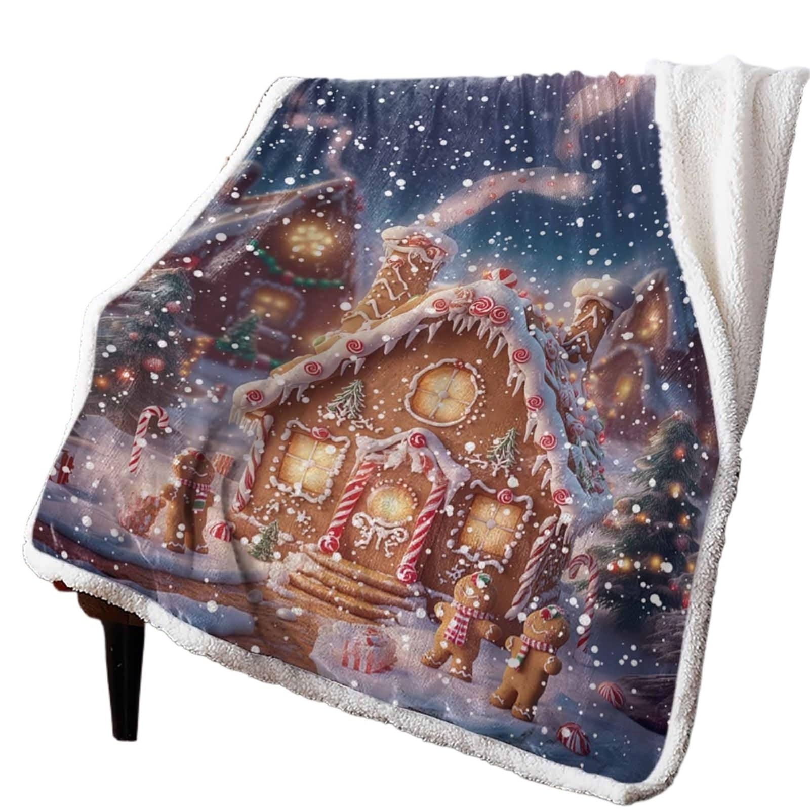 Couverture chaude en cachemire de Noël au tissage luxueux et finitions raffinées