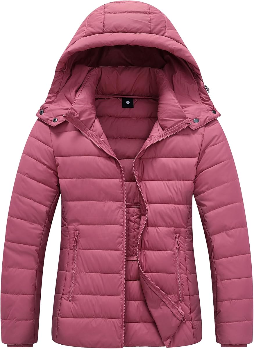 Women's Lightweight Waterproof Puffer Jacket Warm For Cold Winter