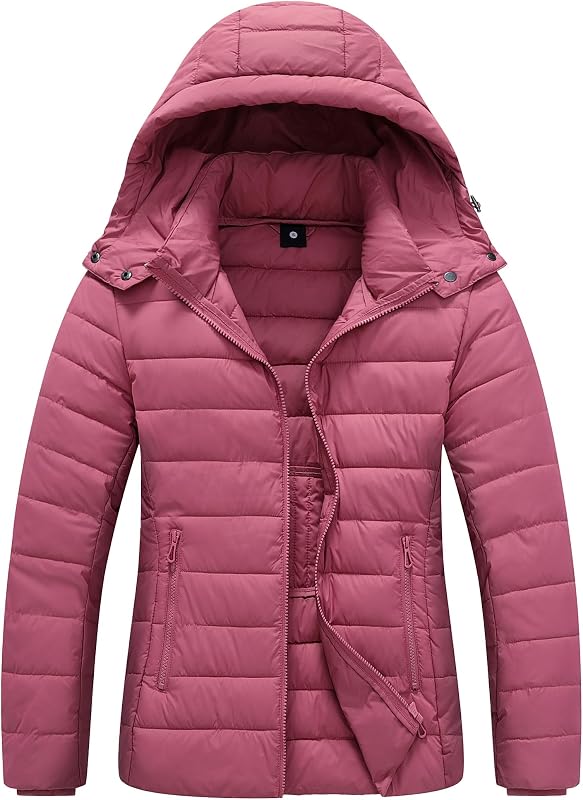 Women's Lightweight Waterproof Puffer Jacket Warm For Cold Winter