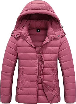 TDYPCI Womens Winter Coat Lightweight Waterproof Puffer Jacket - Quilted Short Down Coat for Women, Warm Winter Jacket