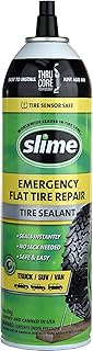Slime 60187 Flat Tire Puncture Repair Sealant, Emergency Repair for Highway Vehicles, Suitable for Cars/Trailers, Non-Toxic, eco-Friendly, 18oz