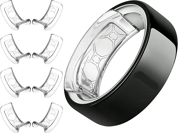YWXTW [Invisible Grips for Oura Ring Size Adjuster, Waterproof Adhesive Guard Compatible with Samsung/Ultrahuman Ring, Thinner Sizers for Smart Ring, 8 Pack