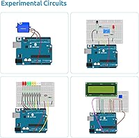 Vista 5 de SUNFOUNDER Electronics Fun Kit with 1602 LCD Module, Breadboard, LED, Resistor for Arduino UNO Mega Gold Raspberry Pi