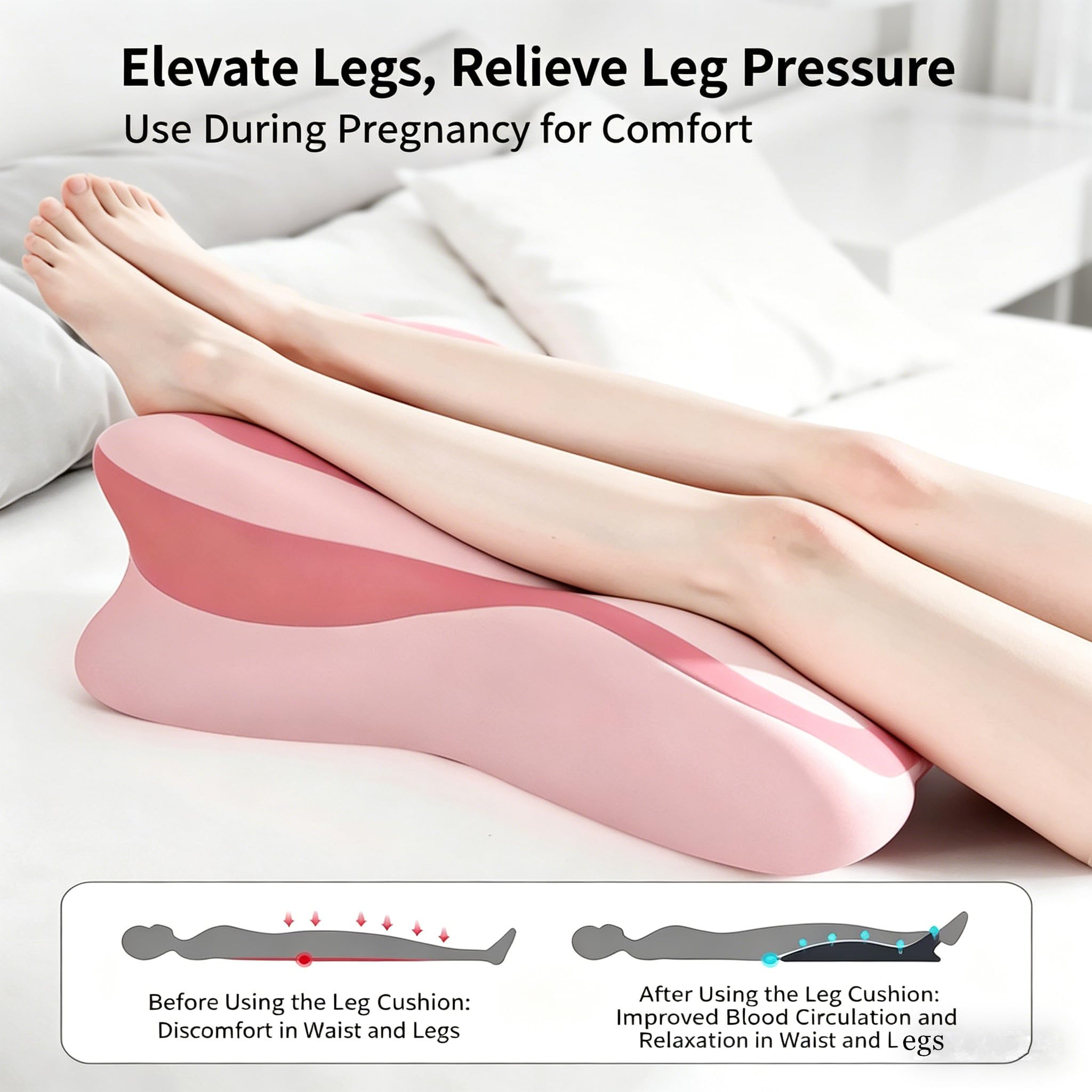 Memory Foam Keilkissen, Lesekissen & Lendenkissen,Entspannungskissen für Bett, Sofa und Boden,Orthopädisches Stützkissen gegen Rücken- und Nackenschmerzen