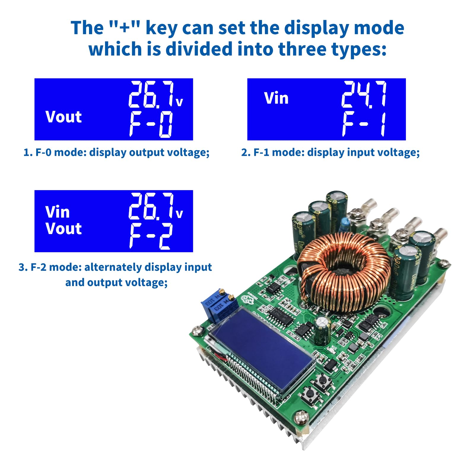 DC-DC Step Down Buck Converter, 300W 20A High Power Step Down Converter Einstellbar Spannungsregler Spannungswandler, 7-50V bis 0-36V Step Down Modul Konstante Spannung Strom Stromversorgung Converter