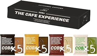 COBA Caffeinated Coffee Chocolate [1 Bar = 1 Espresso] - Energy Boost, Portable, All Natural Caffeine for Gym, Travel, Daily Use - Gluten Free, Non GMO (20 Pack, Sampler)