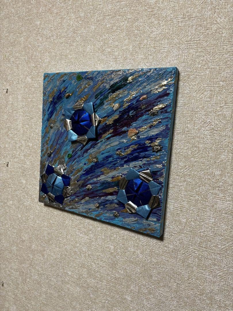 テクスチャーアート モダン 現代アート 原画 絵画 貝殻 シーグラス 