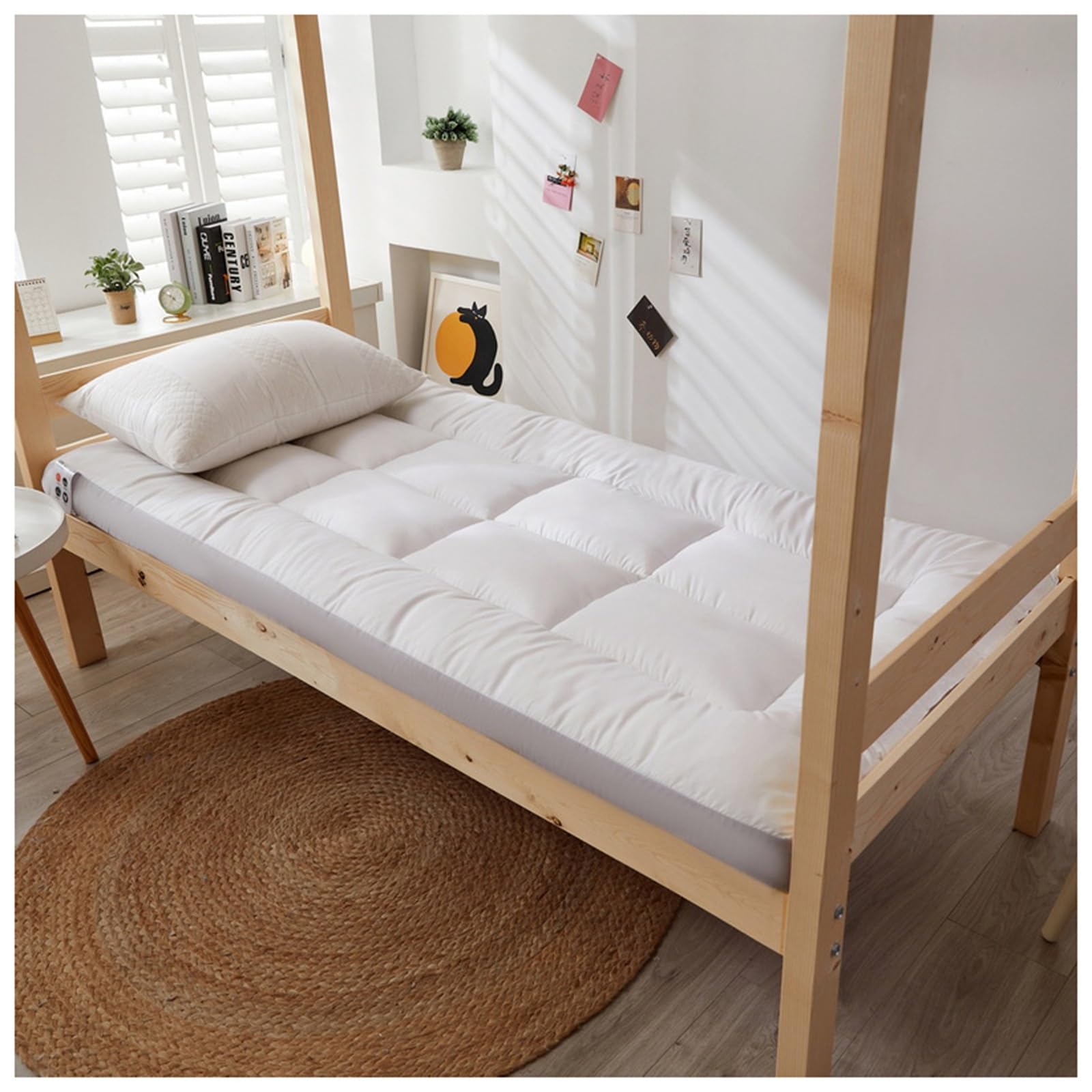 Matelas futon léger et pliable - Coussin doux épais pour lit