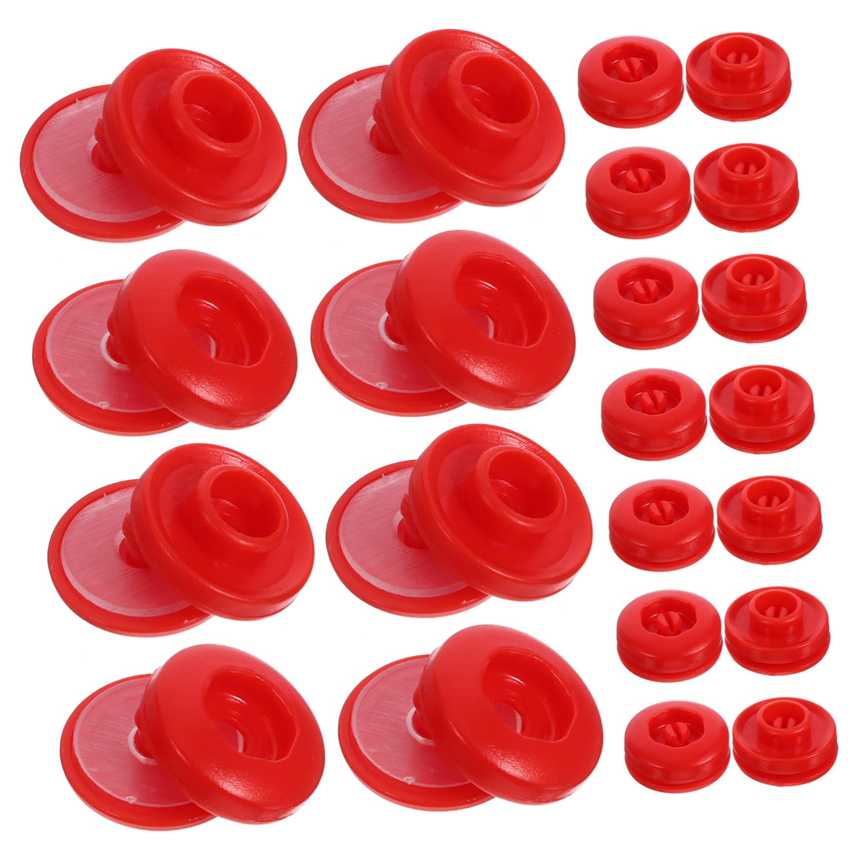 TOPPERFUN 400sätze Druckknöpfe Für Basteln Plastikköpfe Einfache Anwendung Für Kleidung Und Babyartikel Rote Snap-buttons Für Kreative Projekte