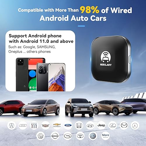 Miniatura 7 de Adaptador inalámbrico Android Auto para teléfono Android a Android Auto, dongle inalámbrico Android Auto, actualización en línea 2024 Plug & Play