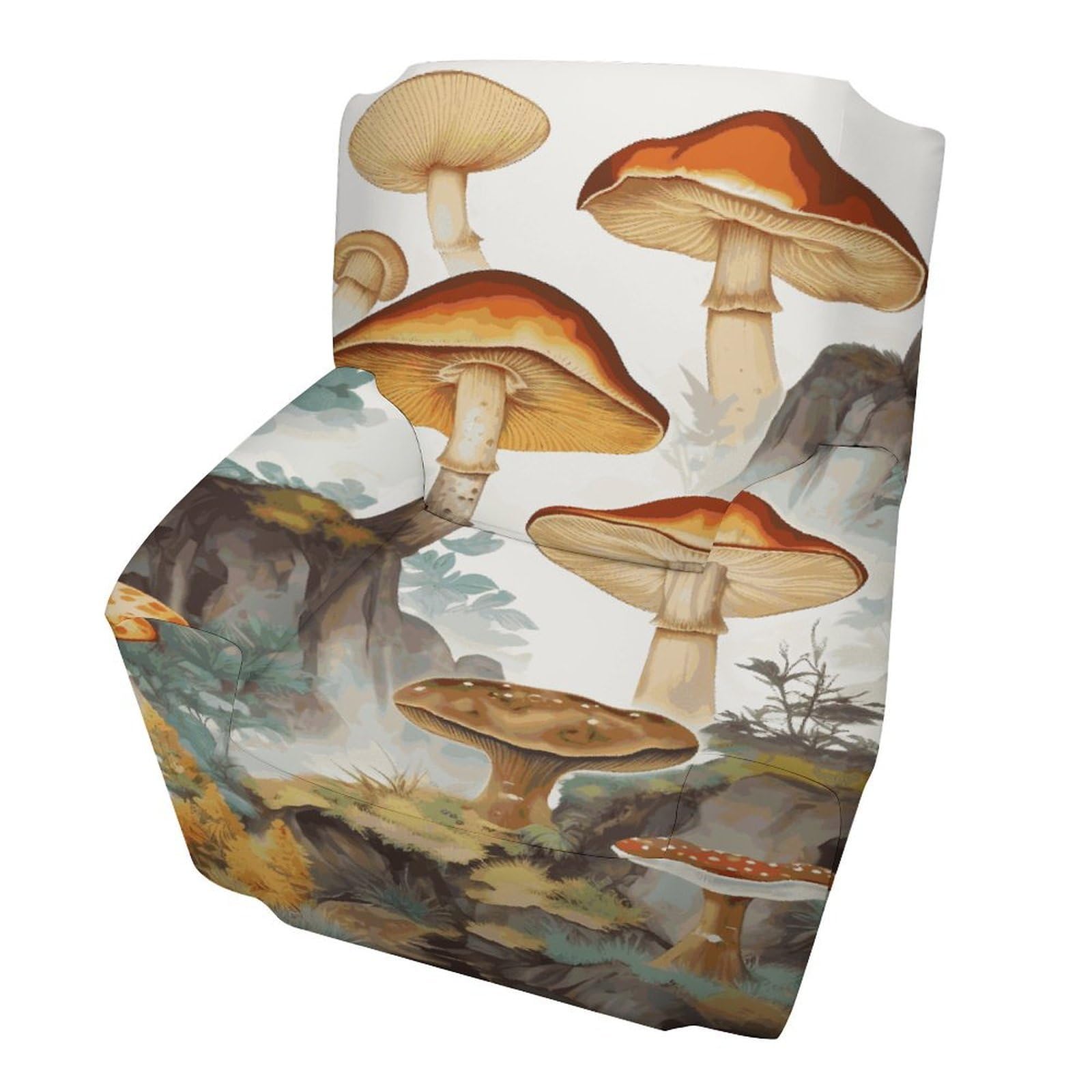 Fekiloot Style Japanese Painting Mushroom Couch Cover Sofa Cover Sofa Slipcover