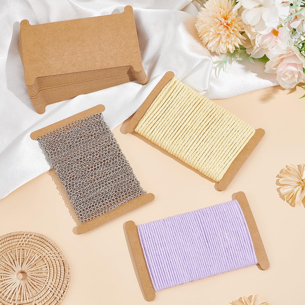 PH PandaHall 50pcs Ribbon Storage Ribbon Spools Organizer Embroidery Floss Bibbon for Thread Holder Empty Cardboard Yarn Bobbin for Cotton Thread Cross Stitch Craft DIY Sewing 13x8.9 cm - Image 4
