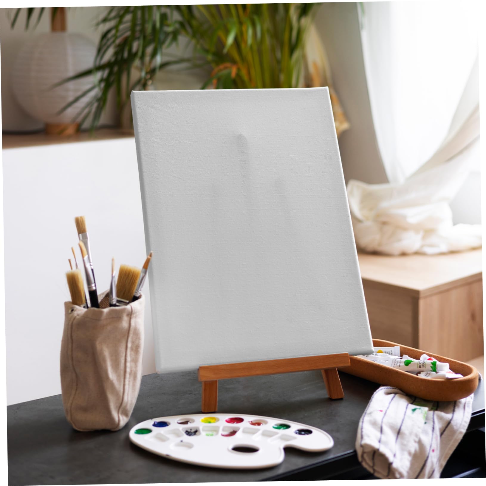 Panneaux de Toile Vierges pour Peinture, 6 Pièces, Bois Blanc