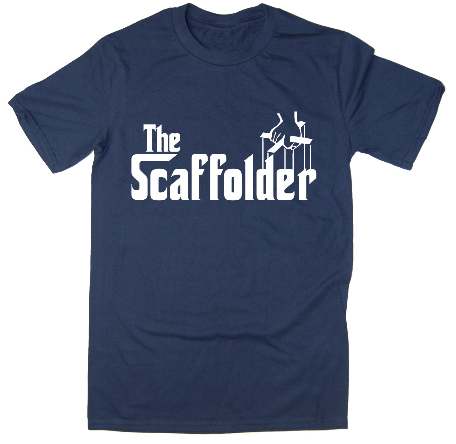 Rocket Fuel 'The Scaffolder' Mens Funny Printed T-Shirt - Navy - XL